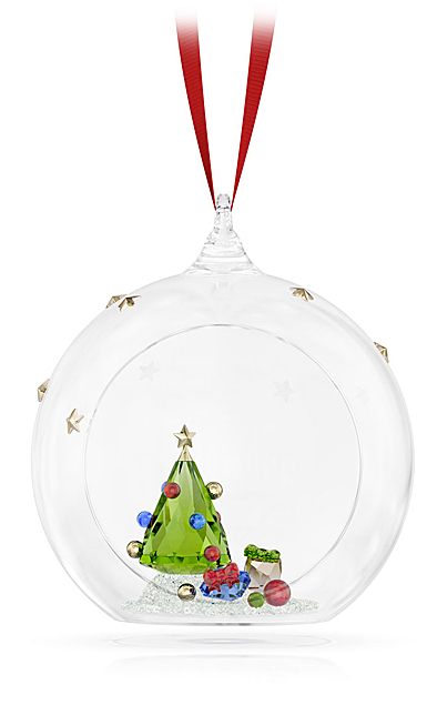 Swarovski 2024 Holiday Cheers Tree And Gifts Ball Ornament