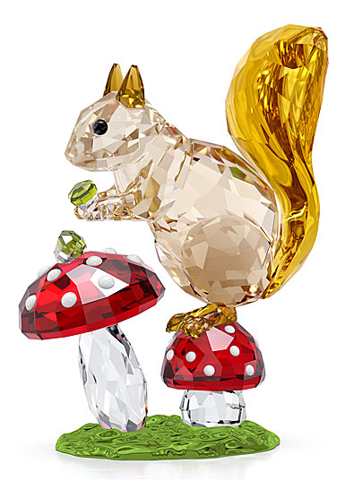 Swarovski Idyllia Squirrel And Mushrooms 