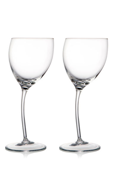 Nambe Crystal Tilt Wine Glass - Pair