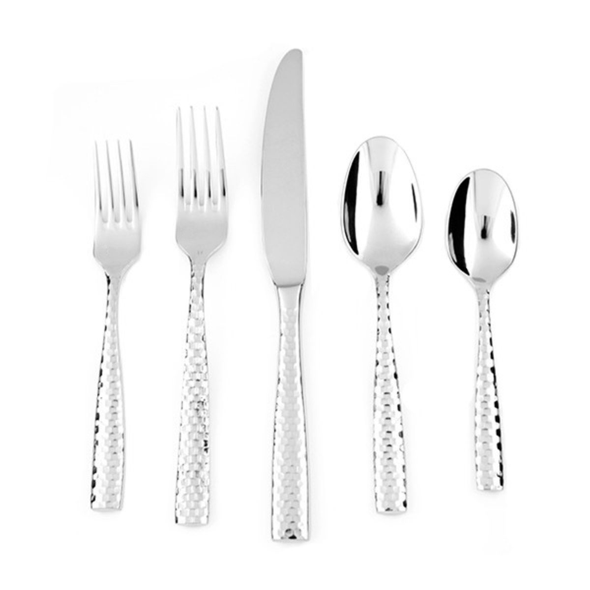 Fortessa Stainless Flatware Lucca Faceted 20 Piece Flatware Set