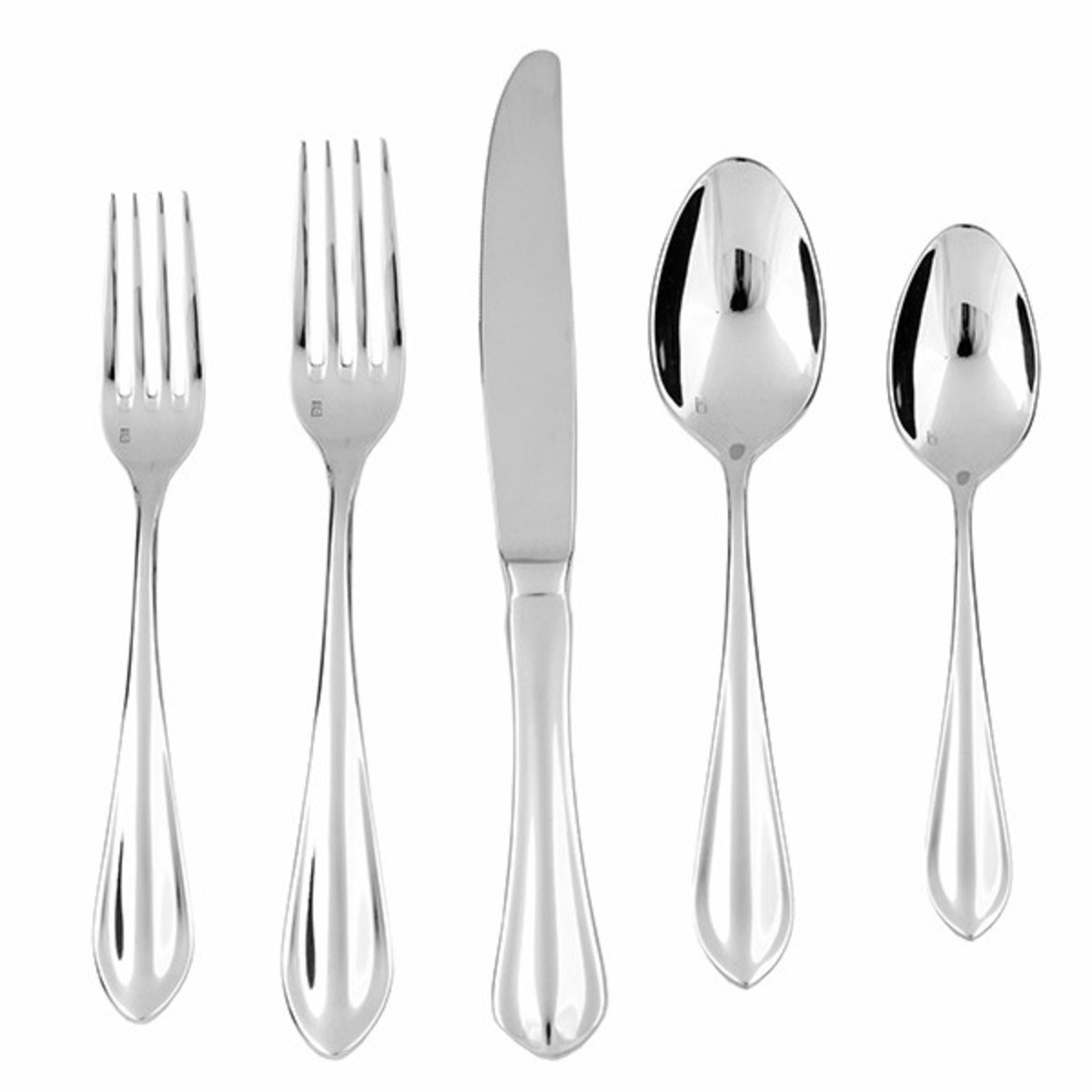 Fortessa Stainless Flatware Forge 5 Piece Place Setting