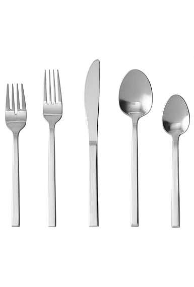 Fortessa Stainless Flatware Arezzo Brushed 5 Piece Place Setting