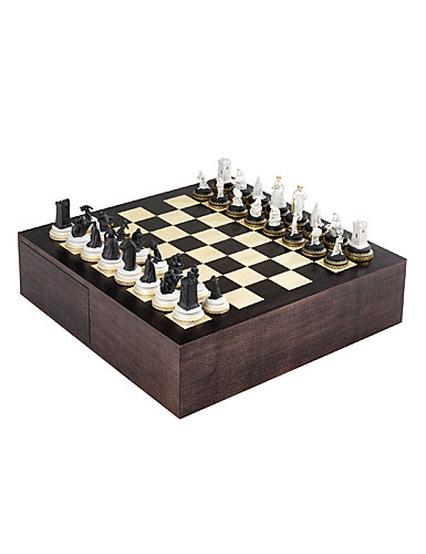 Wedgwood & Bentley Black Basalt Flaxman Chess Set