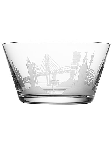 Orrefors Crystal, 5.12" Sweden Cities Crystal Bowl