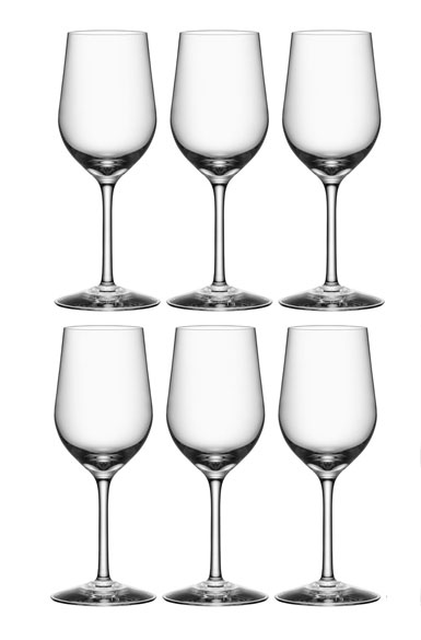 Orrefors Crystal, Morberg Crystal White Wine, Set of 6