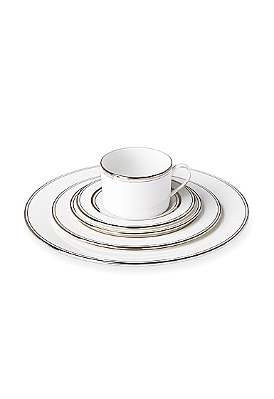 Kate Spade China by Lenox, Library Lane Platinum, 5 Piece Place Setting