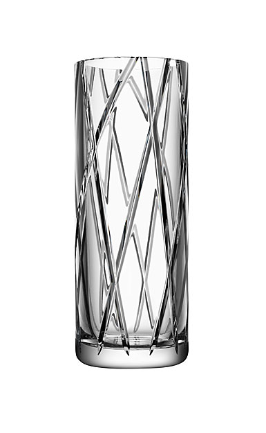 Orrefors Crystal, Explicit Striped 11 7/8" Crystal Vase