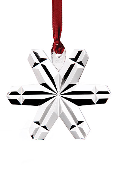 Orrefors Crystal, 2019 Christmas Ornament, Snowflake