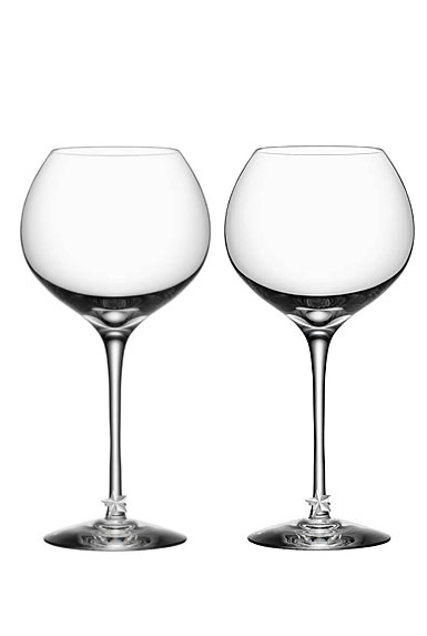 Orrefors Crystal, Star Crystal Wine Glasses, Pair
