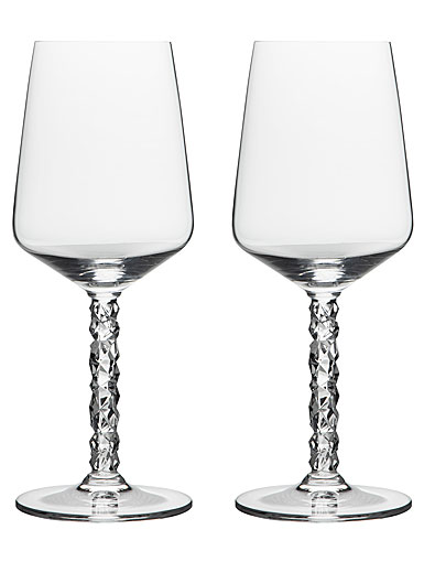 Orrefors Carat Wine Glasses, Pair
