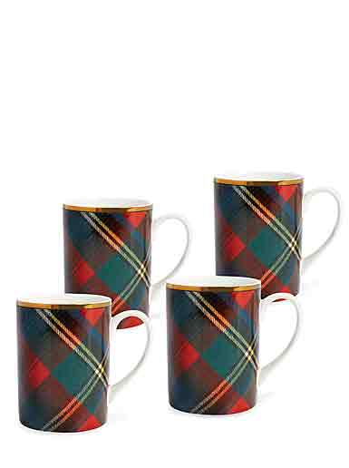 Ralph Lauren Alexander Set of 4 Mugs, Red Multi