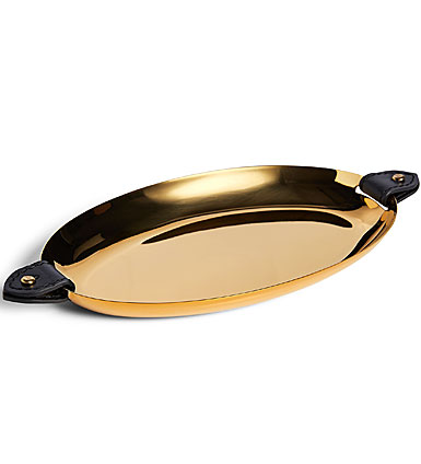Ralph Lauren Wyatt Small Nested Tray, Black And Gold