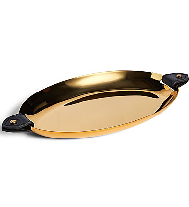 Ralph Lauren Wyatt Large Nested Tray, Black And Gold