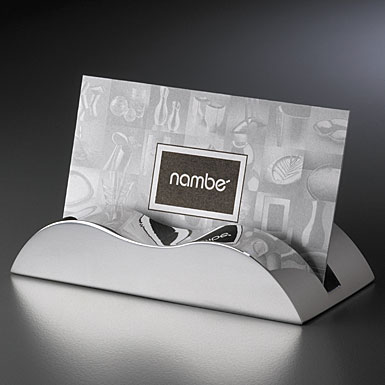 Nambe Metal Wave Business Card Holder