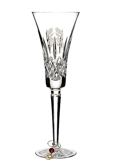 Waterford Crystal, 12 days of Christmas Lismore Four Calling Birds Flute, Single