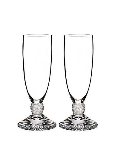 Waterford Crystal, Town and Country Riverside Drive Crystal Flutes, Pair