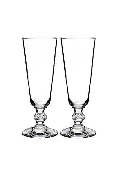 Waterford Crystal, Town and Country Ashton Lane Crystal Flutes, Pair