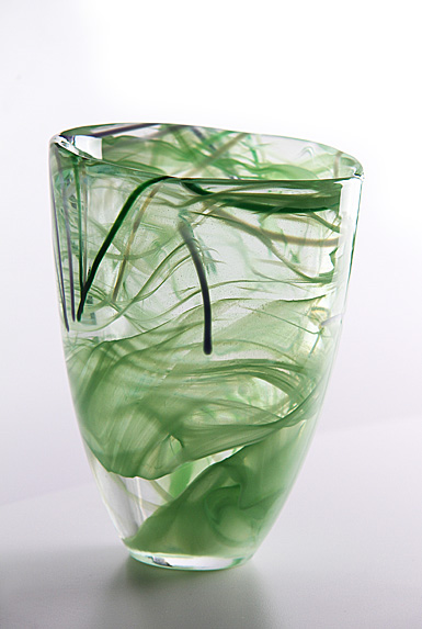 Kosta Boda Contrast Vase, Light Green