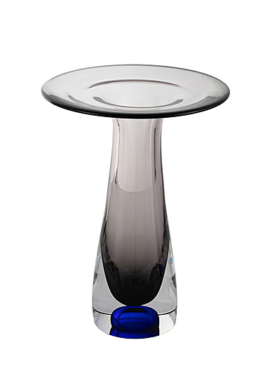 Kosta Boda Fado 13" Vase Blue, Grey High