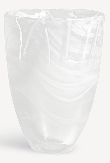 Kosta Boda Contrast 8" Vase White White 