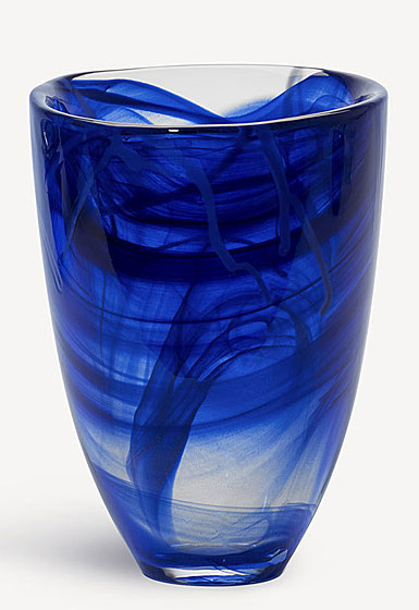 Kosta Boda Contrast 8" Vase Blue 