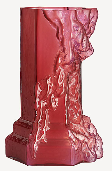 Kosta Boda Rocky Baroque 14" Vase Hot PInk 