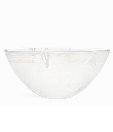 Kosta Boda Contrast Bowl White, White Large