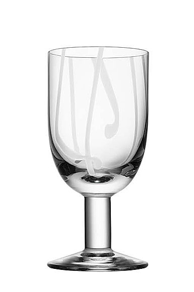 Kosta Boda Contrast Crystal Wine Glass, White