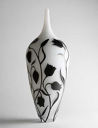 Kosta Boda Art Glass, Olle Br ozen Concrete Flower Vase Limited Edition