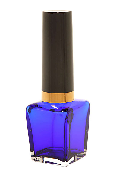 Kosta Boda Art Glass, Asa Jungnelius Make Up Square Blue Nail Polish, Limited Edition of 20