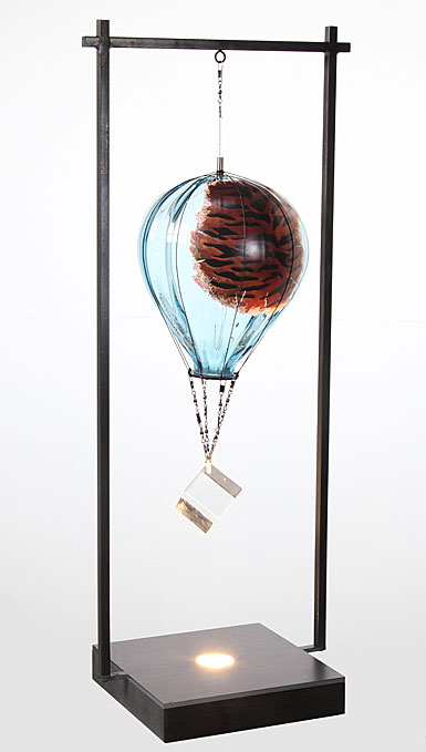Kosta Boda Art Glass Luftballong Tiger, Limited Edition of 60