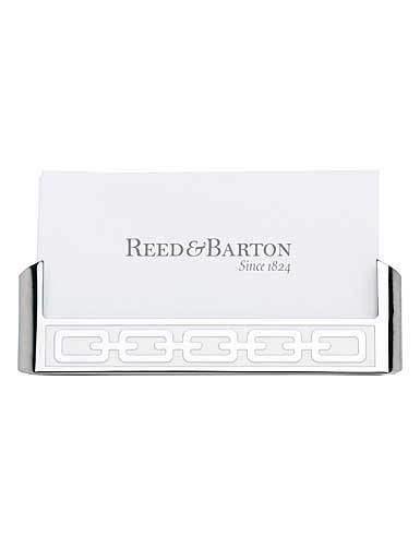 Reed and Barton Silver Link Silver Link Card Holder, White