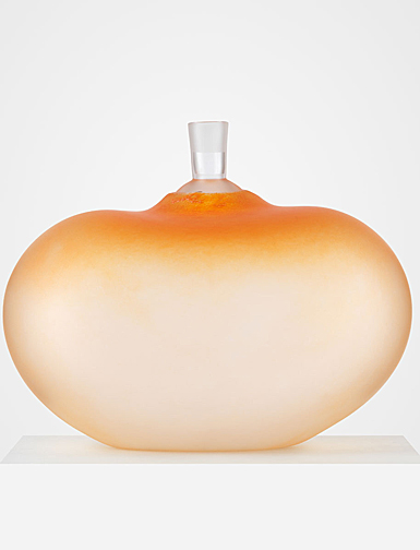 Kosta Boda Crystal Beans Orange 14" Vase