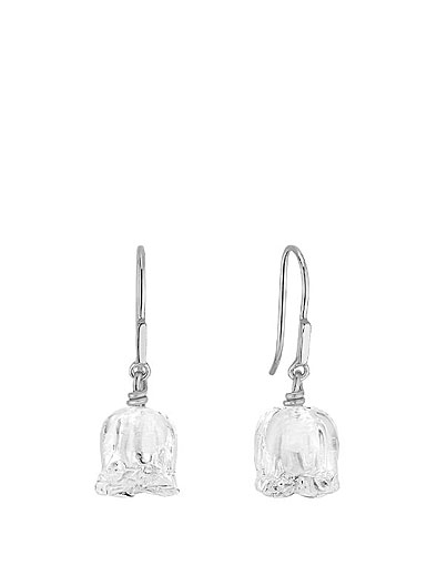 Lalique Muguet Pierced Earrings, Silver