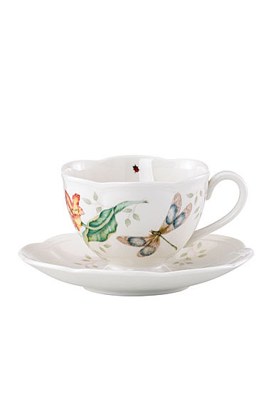 Lenox Butterfly Meadow Dinnerware Dragonfly Cup And Saucer