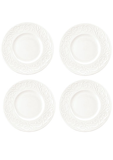 Lenox Opal Innocence Carved Dinnerware Dessert Plates Set Of Four