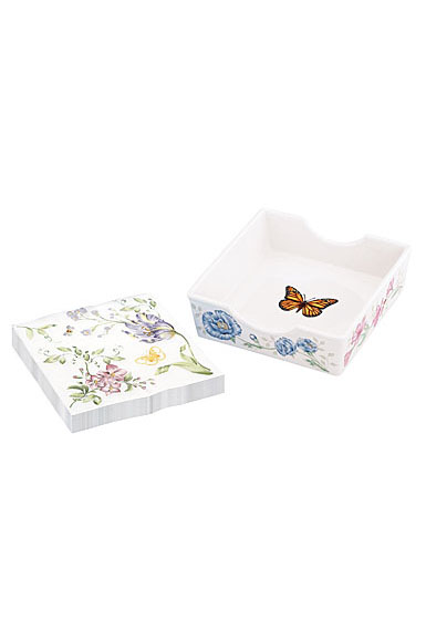 Lenox Butterfly Meadow China Napkin Box