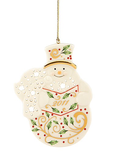 Lenox 2011 Joyous Tidings Snowman Ornament