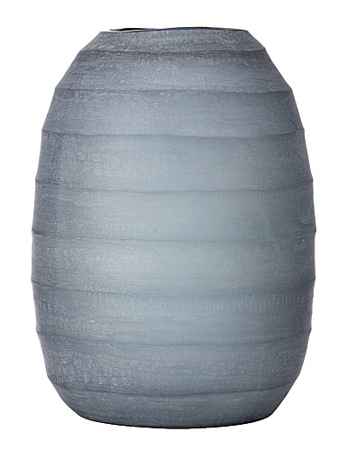 Donna Karan Lenox Artisan Glass, Glacier, Carved  Vase