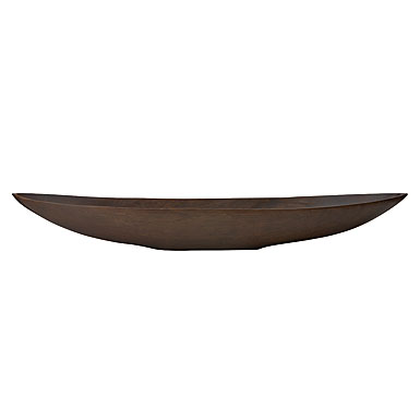 Donna Karan Lenox Hand Carved Wood, Dark Large Boat Bowl