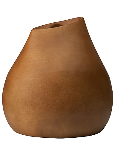 Donna Karan Lenox Hand Carved Wood, Smooth Tall Vase