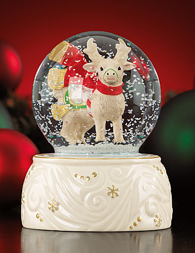 Lenox Reindeer Snow Globe