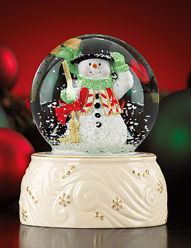 Lenox Snowman Snow Globe
