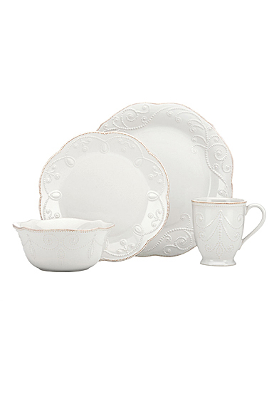 Lenox French Perle White Dinnerware 4 Piece Place Setting