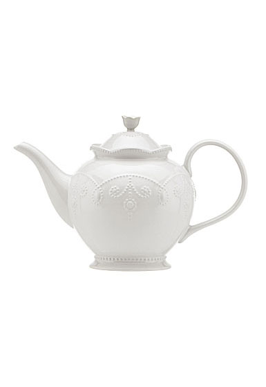 Lenox French Perle White China Teapot