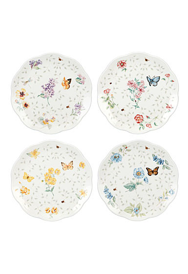Lenox Butterfly Meadow Petite China Dessert Place Setting Of Four