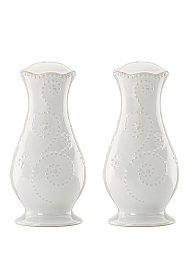 Lenox French Perle White China Tall Salt And Pepper