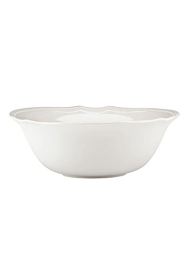 Lenox French Perle Bead White Dinnerware Serving Bowl