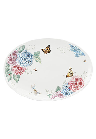 Lenox Butterfly Meadow Hydrangea Dinnerware Oval Platter