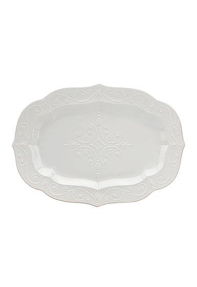 Lenox French Perle White Dinnerware Large Serving Platter 18.5"